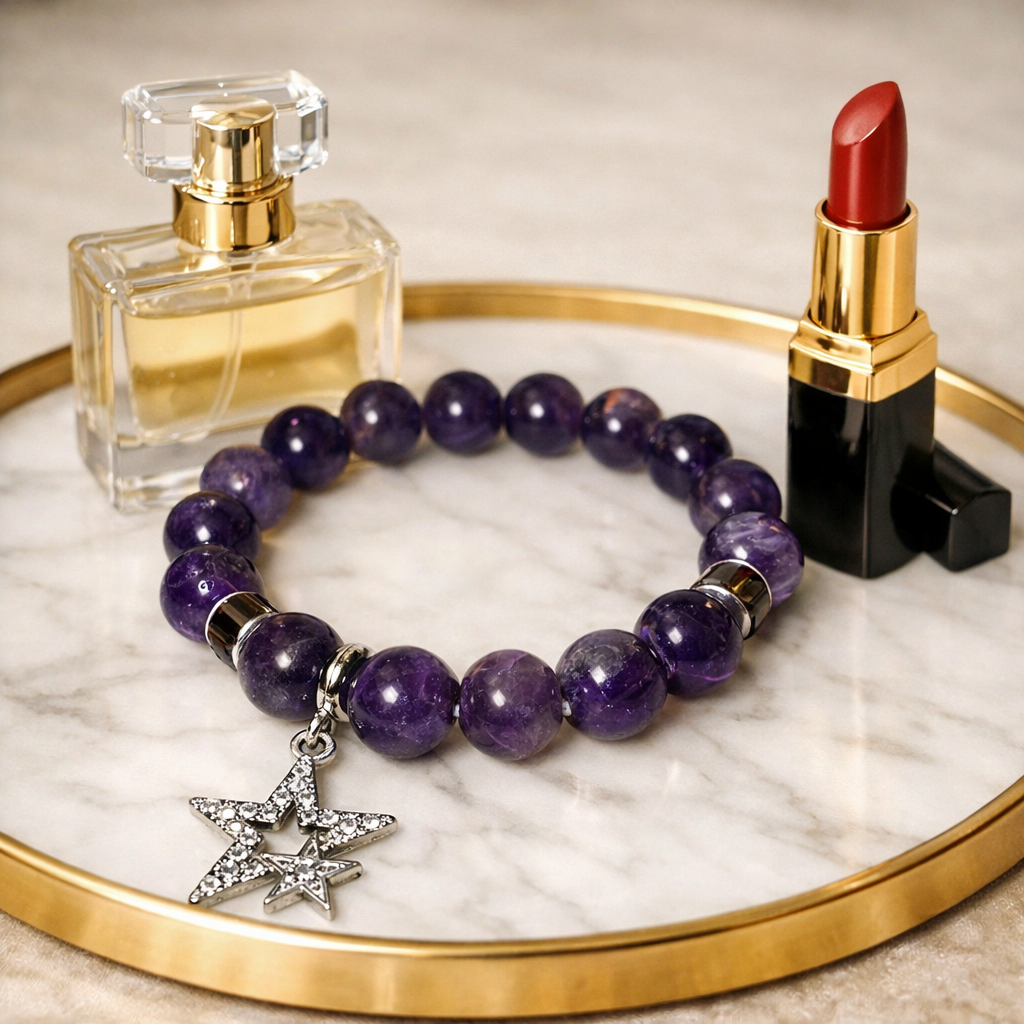 A natural amethyst bracelet