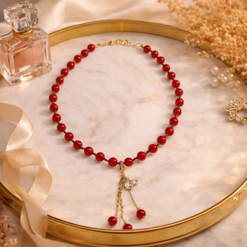 Necklace “Bordeaux” (Garnet)