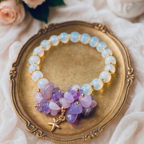 Opalite and Amethyst bracelet