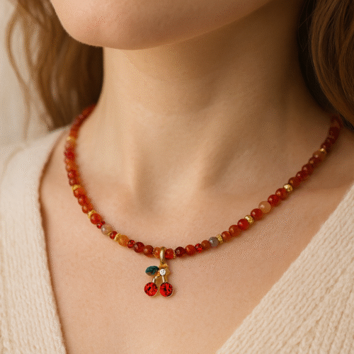 Elegant necklace crafted from natural stones