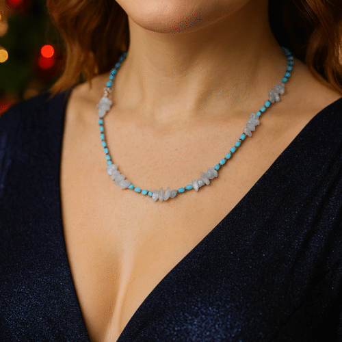 Handmade natural stone necklace