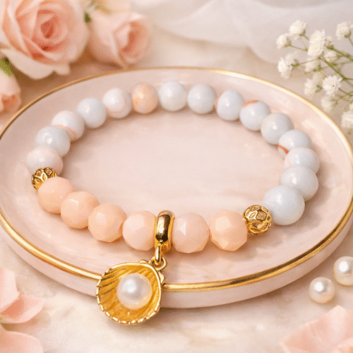 Bracelet Rice Porcelain + Persian Stone