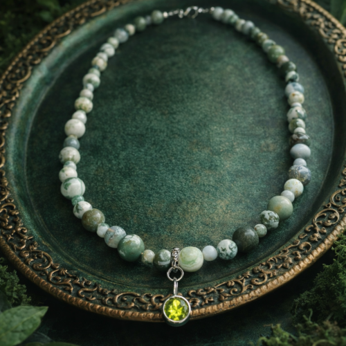Moss Agate” Necklace
